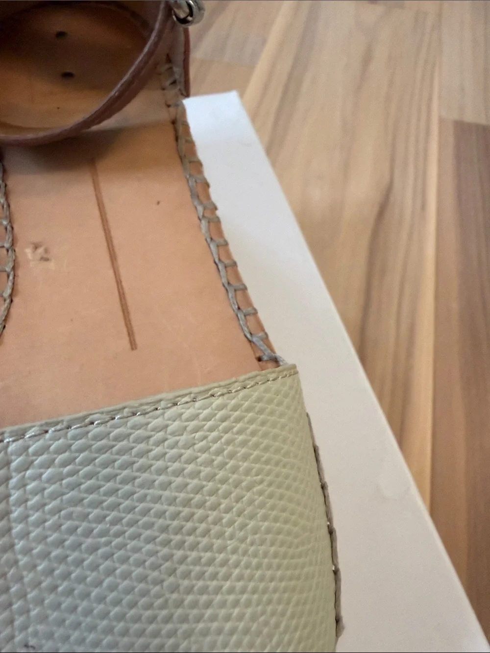 Dolce Vita Cream Front Espadrille Wedge Sandals with Brown Ankle Strap